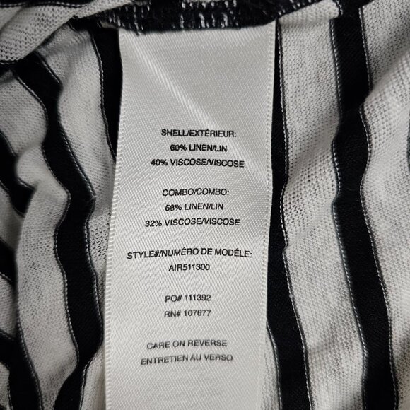 Alice + Olivia by Stacey Bendet Striped Short Sleeve Linen Blend Shift Dress - Picture 7 of 9